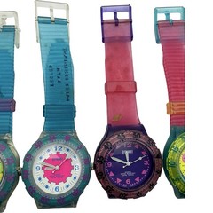 Vintage Gitano Jelly Watch Lot 5 90s Neon Y2K Translucent Sport Watches