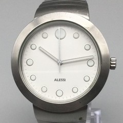 Alessi Wiel Arets Automatic Mens Watch 40mm White Dial Stainless AL16000 6.5″