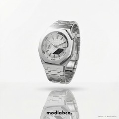 MLC-325 modlab company BESPOKE Octagonal White Dial Silver Metal 42mm Watch
