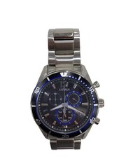 CITIZEN Solar Watch Analog Stainless BLK SLV H500 S061083