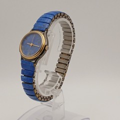 Bear Wan Handmade Quartz Watch Natural Lapis Lazuli Stone Dial Blue Leather