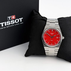 Tissot PRX/316L Men Classic 40mm Red/Silver Quartz Watch T137.410.11.421.00