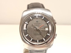 VINTAGE RARE MEN ST.STEEL SWISS ALARM MECHANICAL WATCH”TISSOT”SONOROUS NAVIGATOR