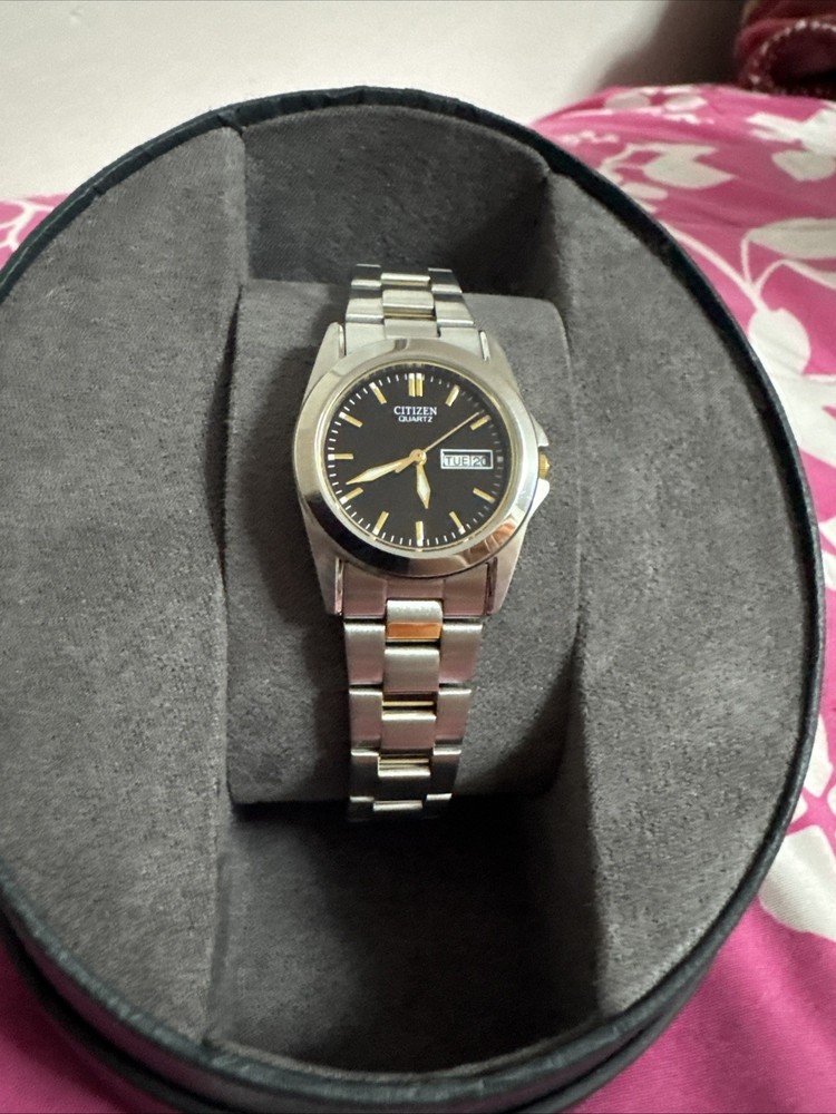 Citizen EQ0564-59E Two Tone Black Day Date Dial Womens Casual Classic Watch