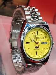 Automatic 8200 21Jewels Restored Dial Yellow DayDate Mens Japan Watch Vintage 42
