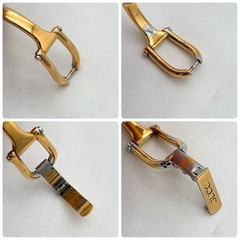 Gucci 1500L Vintage Quartz Gold Dial Bangle Watch 12mm Wrist 16.0cm