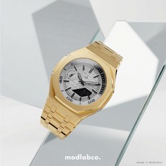 MLC-346 modlab company BESPOKE Octagonal White Dial Gold Metal 42mm Custom Watch