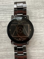 JWH 88-9 Men’s Artsy Fashion Watch Gunmetal Black Geometric Dial NEW BATTERY