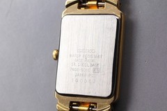 SEIKO 7N01-5080 Gold 14.5cm Slim Classic Ladies Qz Watch Vintage 2001 N MINT