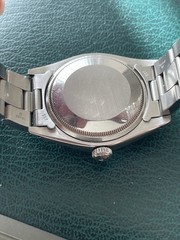 Rolex Date 1500 34mm silver sigma dial 1970s with box