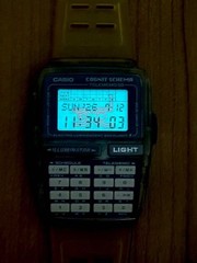 Casio Data Bank DBC-63 Yellow Men’s Watch Digital Quartz Vintage Used