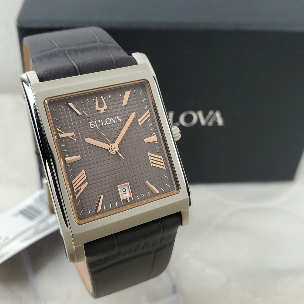 BULOVA SUTTON TANK 96B443 CLASSIC JAPAN BEIGE SAPPHIRE MEN’S WATCH NEW