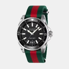 GUCCI YA136206 Dive Black Dial Red and Green Nylon Men’s Watch