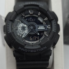 Casio G-SHOCK GA110-1B Black Resin Analog-Digital Quartz Watch 200m w/ Box