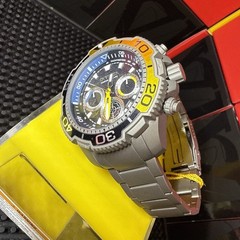 Invicta Commander TI-22 Titanium Men’s 48mm Yellow Black Chrono Watch 49492