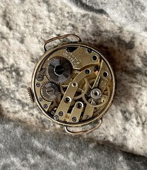 ✩ Antique NIOBE Swiss Made old wrist watch 8 Jewels Gold Plated
