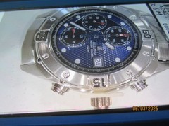 BULOVA MILLENIA MEN’S WATCH CHRONO ALL S/S MOTION QUARTZ SWISS 96B34 NEW