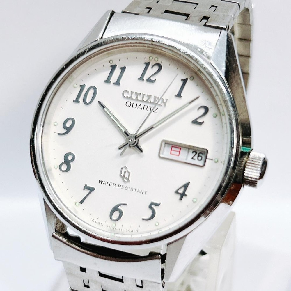Citizen Mens Day Date 4-730038 00s Watch 32 mm 16.0 cm Quartz Wristwatch Analog