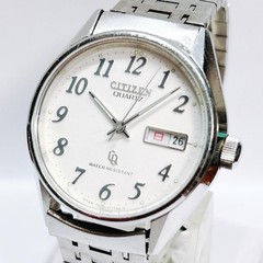 Citizen Mens Day Date 4-730038 00s Watch 32 mm 16.0 cm Quartz Wristwatch Analog