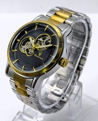 Awesome Maserati Automatic Black Dial Dual Tone Band Analog Men’s Wrist Watch