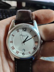 Men’s Kenneth Cole New York Quartz Watch White Dial Roman Numerals Date – Runnin