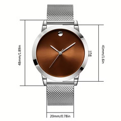 Fashion Stainless Steel Band Watches Casual Simple Watches Men Gift