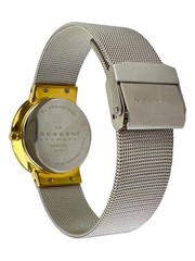 Skagen Watch Ladies Quartz Date Leonora SKW2002 Mineral Crystal Mesh Band