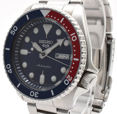 Seiko 5 Sports SRPD53 4R36-07G0 Automatic Mens Watch Pepsi Bezel Navy Dial #169