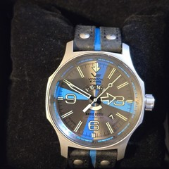 Vostok Europe Radio Room Automatic Watch Gray Blue 48mm