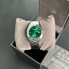 Bulova Surveyor 96B429 Automatic Green Dial Men’s Stainless Steel Watch 39MM
