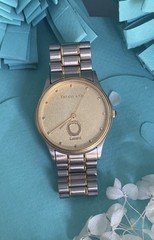 Tiffany & Co Portfolio Lucent Swiss Watch 33mm Two Tone Quartz Original Bracelet