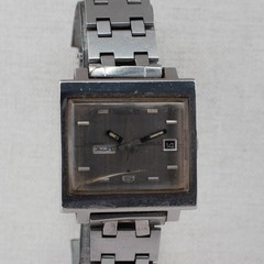 Rare Vintage Seiko 5 Auto 6119-5000 Arabic/English Day Silver Dial TV Case Watch