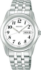 SEIKO SCXC009 Mens Quartz Wristwatch 38mm Silver Stainless New w/ Box