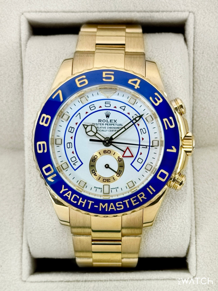 2023 Rolex Yacht-Master II 44mm 116688 18K Yellow Gold White Dial