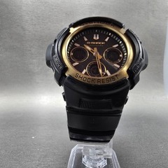 Casio G-Shock AWG-M100SBG Watch Men 49mm Black Gold Alarm Chronograph Solar READ