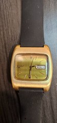 VINTAGE Seiko DX Automatic 17 Jewels Day Date Golden Men’s 6106-5410 Runs