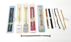 Lot of 12 Vintage Ladies Watch Bands Speidel Evinger Champion Shell NOS & Used