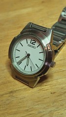1992 Seiko Mens 3 Hand Mvmt Silver Tone Case & Bracelet White Dial