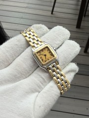 Cartier Panthere 22mm Three Row Watch w/ Box & Booklet