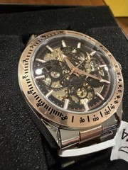 Invicta Men’s Automatic Skeleton Dial Tachymeter Two-Tone Bracelet Watch Box