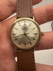 VINTAGE Paul Breguette Ebel 25 Jewels Automatic 14K Gold Filled Mens Watch RUNS