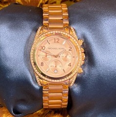 Michael Kors Blair Stainless Steel Rose Gold Chronograph Watch MK5263 — Vintage