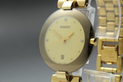 [Exc+5] Rado White Dial GOLD Bracelet 129.4077.4N Day Date 3Stone From JAPAN