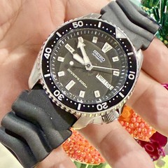 SEIKO 7S26-0020 SKX173 DayDate Stainless Steel Automatic Men’s Diver Watch RUNS!