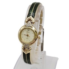 ALBA Rino V401-0860 Ladies Quartz Bangle Watch Gold Green Untested