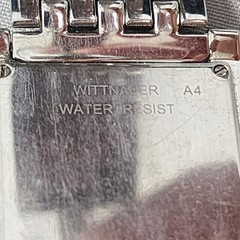 Wittnauer Swiss Rectangle Silver Wristwatch Sapphire Crystal Estate Sale Working