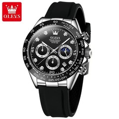 Waterproof Watch OLEVS Quartz Luxury Business Luminous Date Men’s Men Strap