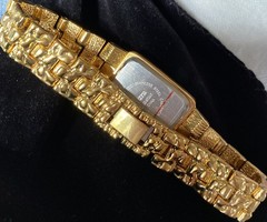 New Unused Pair Futura Men & Woman His & Hers Gold Nugget Quartz Watch Japan Mov