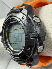 Armitron 40/8388 New Battery Mens Watch 47MM 8.5″ Orange Rubber Band