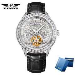 2024 PINDU men’s automatic mechanical watch diamond dial luminous hands luxury